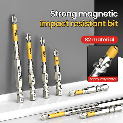 Non-slip PH2 Magnetic Batch Head Cross Screwdriver Hardness Drill Bit