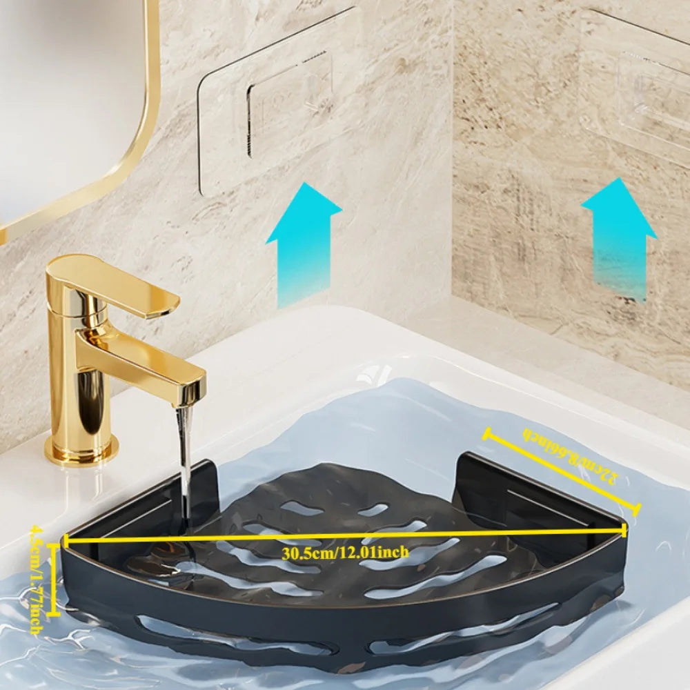 1/2/3pcs Adhensive Bathroom Shampoo Holder Shower Caddy Shelves