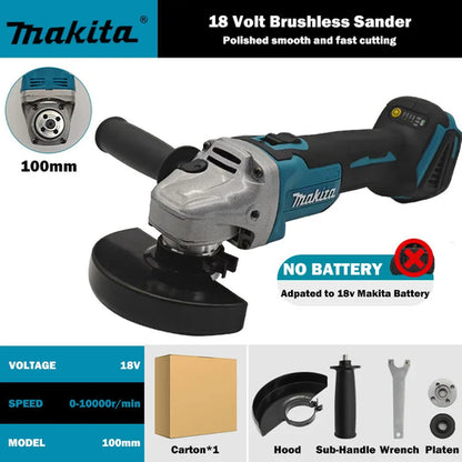 Makita Brushless Electric Angle Grinder Rechargeable Cutting Machine