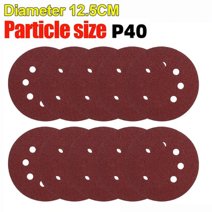 Universal 8 Hole Sanding Discs 125mm Sandpaper for Metal Wood Glass