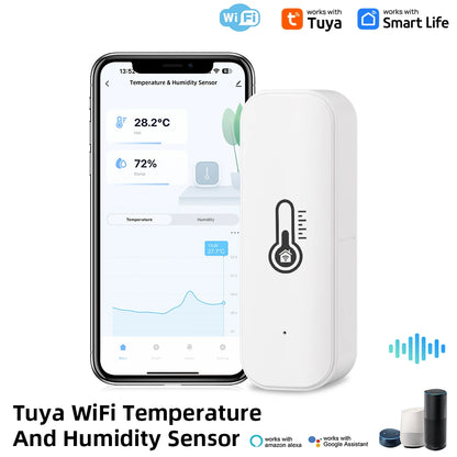 Tuya WiFi Temperature and Humidity Sensor Indoor Humidity Sensor Smart