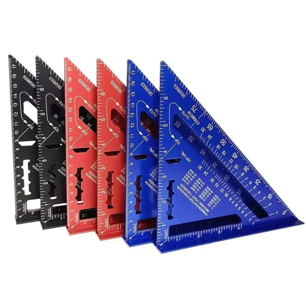 New 7Inch Triangle Ruler Measurement Tool Aluminium Alloy Carpenter