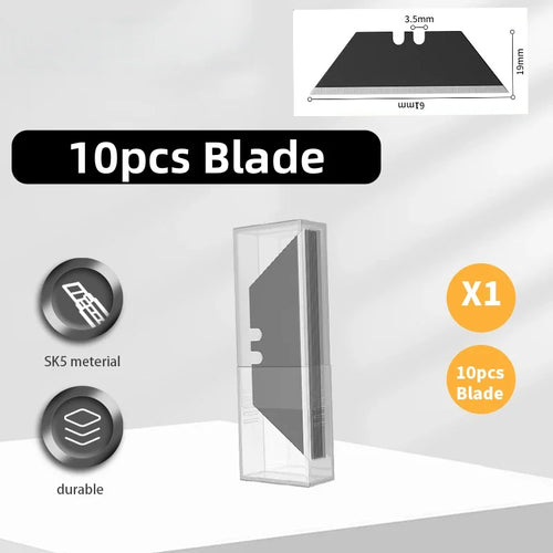 10/30/50Pcs Trapezoid Utility Knife Blades Set Steel Material DIY Art