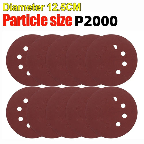 Universal 8 Hole Sanding Discs 125mm Sandpaper for Metal Wood Glass