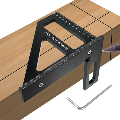 3D Multi-Angle Miter Triangle Ruler,45/90 Degree Aluminum Woodworking