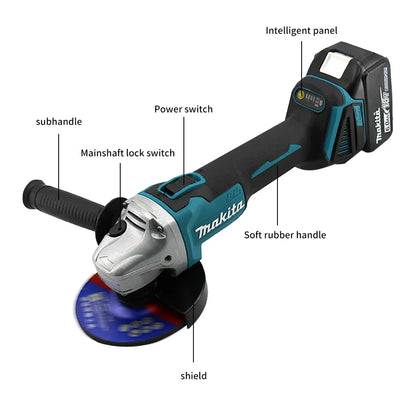 Makita Brushless Electric Angle Grinder Rechargeable Cutting Machine