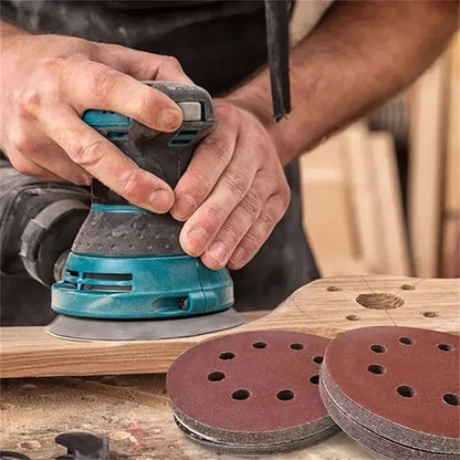 Universal 8 Hole Sanding Discs 125mm Sandpaper for Metal Wood Glass