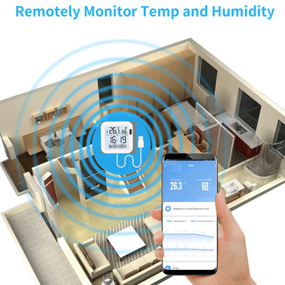 Tuya Temperature and Humidity Smart Sensor With Backlight for Smart